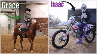 Busy Weekend | Our Sister's First Horse Show And Isaac's First Time On The Track With His New Bike