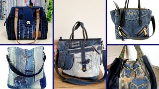 most beautiful and stylish denim patchwork shoulder handbags