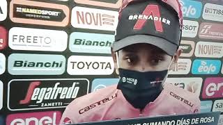 Sabias Palabras de Egan Bernal en Etapa 17 Giro de Italia: No ha sigo mi mejor día pero perdí poco