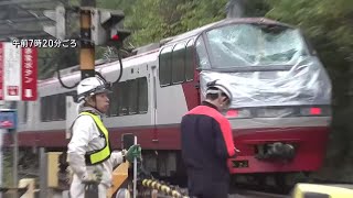 名鉄名古屋本線が運転再開 倒木でフロントガラスが激しく割れる 愛知県岡崎市 (24/11/16 05:48)