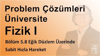 Üniversite Fizik I - Bölüm 5.8 Eğik Düzlem Üzerinde Sabit Hızla Hareket