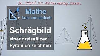 Schrägbild einer dreiseitigen Pyramide zeichnen