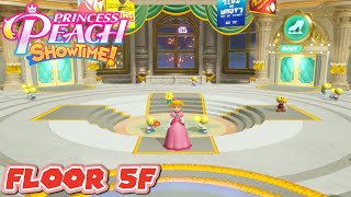 Princess Peach: Showtime! - Floor 5F - 100% Walkthrough (All Sparkle Gems & Ribbons)