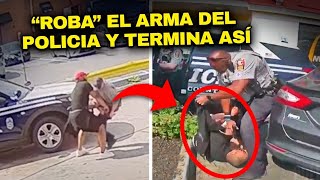 Policí4 MAT4 a un CRIMINAL en McDonald's por 'ROBAR' su arma