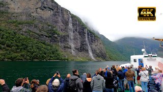 HELLESYLT - GEIRANGER FERRY [4K] BEST SHORT FERRY RIDE | NORWAY