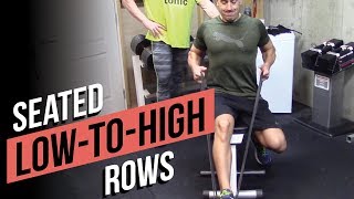 How to Do Best Back Exercises with Resistance Bands! Seated Low to High Rows with Resistance Bands!