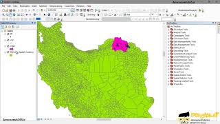 روشن و خاموش کردن و تغییر رنگ لایه ها در نرم افزار GIS Arc