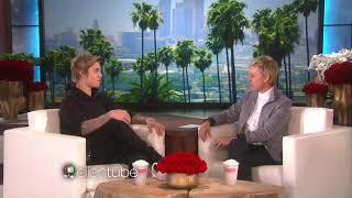 Ellen scares Justin Bieber