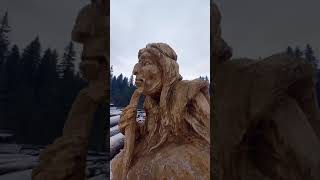 В гостях у бабушки...Chainsaw carving .