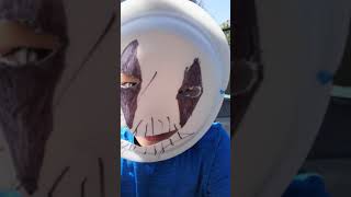 Evil pie face invades trampoline