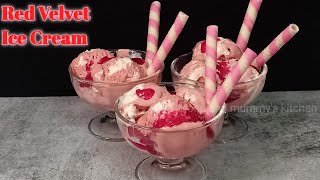 Red Velvet Ice Cream Recipe। Rich, Creamy red velvet Homemade Ice Cream। Monu mummy's kitchen।