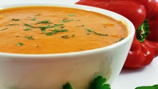 Roasted Red Pepper and Chickpea Soup