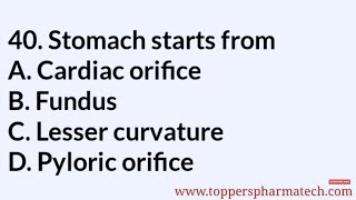 Human Anatomy and Physiology MCQ - 4 || #PharmacistExamQuestionPaper | DCO | GPAT | NIPER Exam