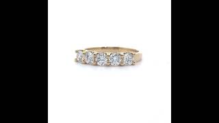 1 Carat Diamond Five-Stone Ring in 14k Yellow Gold