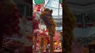 Lion dance giving out oranges at IOI Puchong