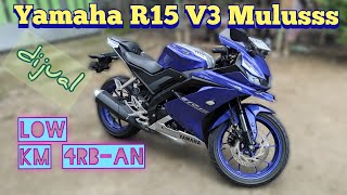 Yamaha R15 V3 Istimiwir, low KM baru 4rb an, dijual