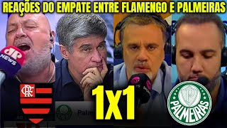 REAÇÕES DOS NARRADORES JORGE IGGOR e NILSON CÉSAR no EMPATE FLAMENGO 1X1 PALMEIRAS no BRASILEIRÃO