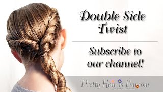 Double Side Rope Twist Braid | Medium Hairstyles| Pretty Hair is Fun