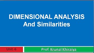 Dimensional Analysis | Rayleigh’s Method |  GTU | FMHM | 3141906