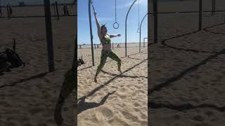 Playing at Santa Monica !! #rings #musclebeach