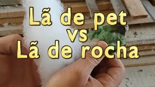 Lã de pet vs lã de rocha TESTE resistência fogo incombustibilidade material manta acústica drywall