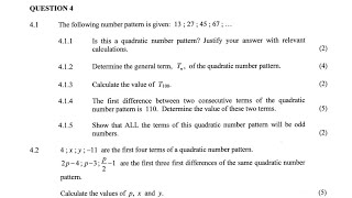 Grade 11 Number Patterns practice questions (Part 2)