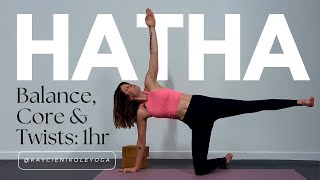 Balancing, Core & Twists: Hatha Yoga Class: bandhas & drishti 60 minutes