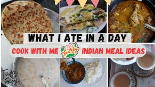 What I ate in a day |  Easy & Healthy Indian Recipes | Matar Parantha | Mushroom Spinach Omelette