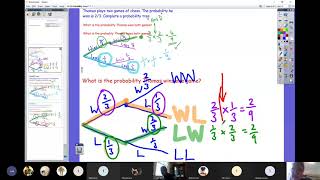 8 February - (18.3) Probability Trees - Multiple Calculations (involving adding)