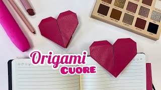 SEGNALIBRO ORIGAMI CUORE TUTORIAL