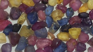 UNHEATED FACET GRADE (NATURAL) CEYLON SAPPHIRE RAW STONE COLLECTION