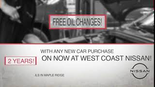 Free Oil Changes for 2 Years at West Coast Nissan!