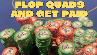 I FLOP QUADS AND MY OPPONENT JAMS RIVER !!!! - MUST SEE - Kyle Fischl Poker Vlog Ep 132