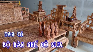 Bộ 12 Món Gỗ Sưa Bắc Vân Đẹp Bày Phòng Khách Rộng - Đây Là Gỗ Sưa Bắc Còn Non Khoảng 20 Tuổi