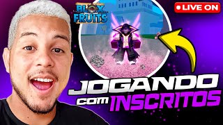 BLOX FRUITS AO VIVO💜JOGANDO COM INSCRITOS💜(Live Shorts) #shorts