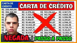 🔴 CARTA DE CREDITO NEGADA APÓS CONTEMPLAÇÃO CONTEMPLAÇÃO | O QUE FAZER?