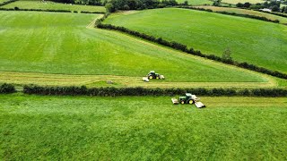 Johnson Contracts and E.McGrath&sons mowing silage 2021