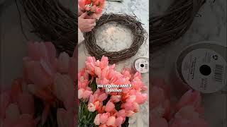 How to make a tulip Spring Easter Wreath for your front door