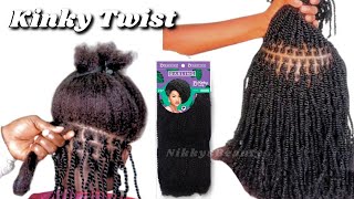 How To Afro Kinky Twist Using Darling Kinky Extension / Spring Twists On Natural Hair