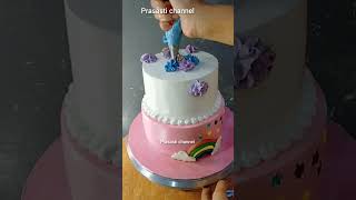 MENGHIAS KUE ULTAH KUDA PONI | UNICORN #cake #kudaponi #shorts #tutorial