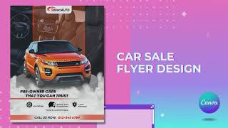 Simple Car Sale Advertisement Flyer Created in Canva