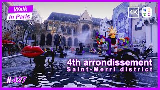 4th arrondissement, Saint-Merri district, Paris, France | Walk In Paris | Paris walk