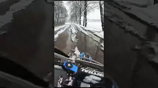 Mud and Snow Riding: My Husqvarna FE450 Almost Crashes in Deep Water