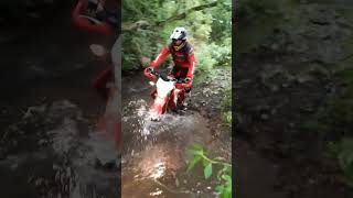 Taken the honda crf250l for a swim #swimming #rivercrossing #crf #honda #dart