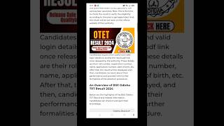 OTET Result Date | OTET Qualifying Criteria | OTET Result Release Date | OTET Answer Key | #exam |