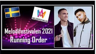 Melodifestivalen 2021 | Running Order | Each Deltävling | Eurovision 2021 Sweden