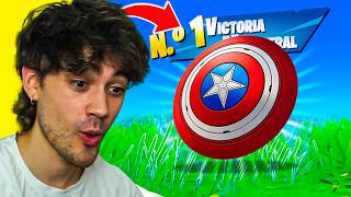 GANANDO en FORTNITE USANDO solo el ESCUDO de CAPITÁN AMERICA