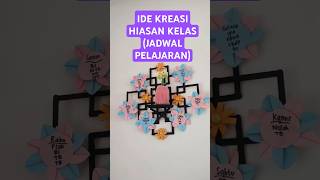 IDE KREASI HIASAN KELAS (JADWAL MAPEL) DARI STIK ESKRIM DAN KERTAS HVS #shorts #dekorasikelas