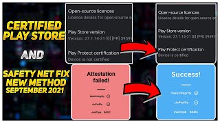 Safety Net Fix and Play Store Certify New Method September 2021