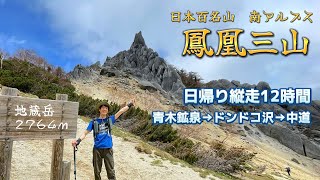 【5月末の鳳凰山】青木鉱泉からドンドコ沢コースで地蔵岳→観音岳→薬師岳　『南アルプスの日本百名山』キツめの日帰り登山